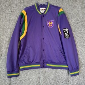 3 Headed Monster Basketball Jacket Mens XL Big3 Warm‎ Up Varsity Snaps Hiphop